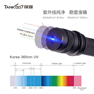 TANK007探客CI02 V2多波段勻光手電筒刑偵、檢查、找尋、勘察專用手電